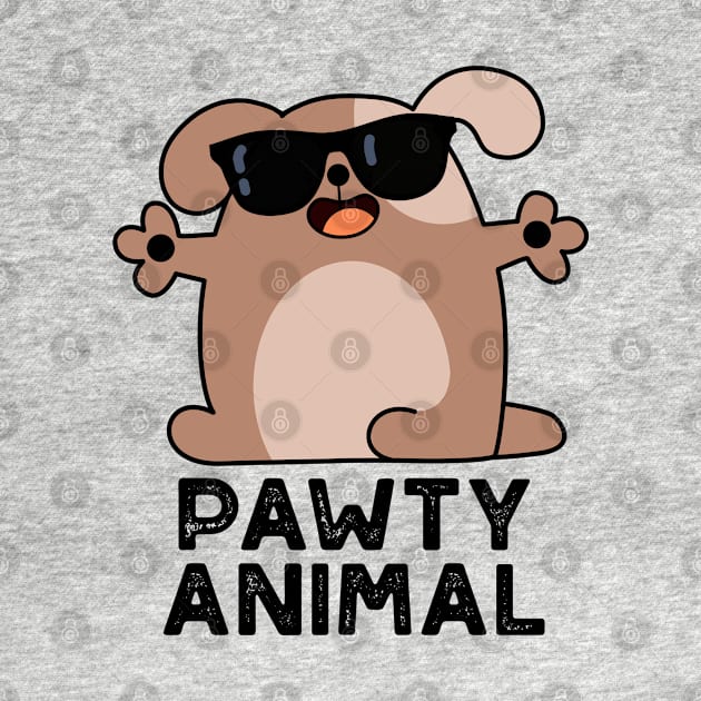 Pawty Animal Cute Party Dog Pun by punnybone